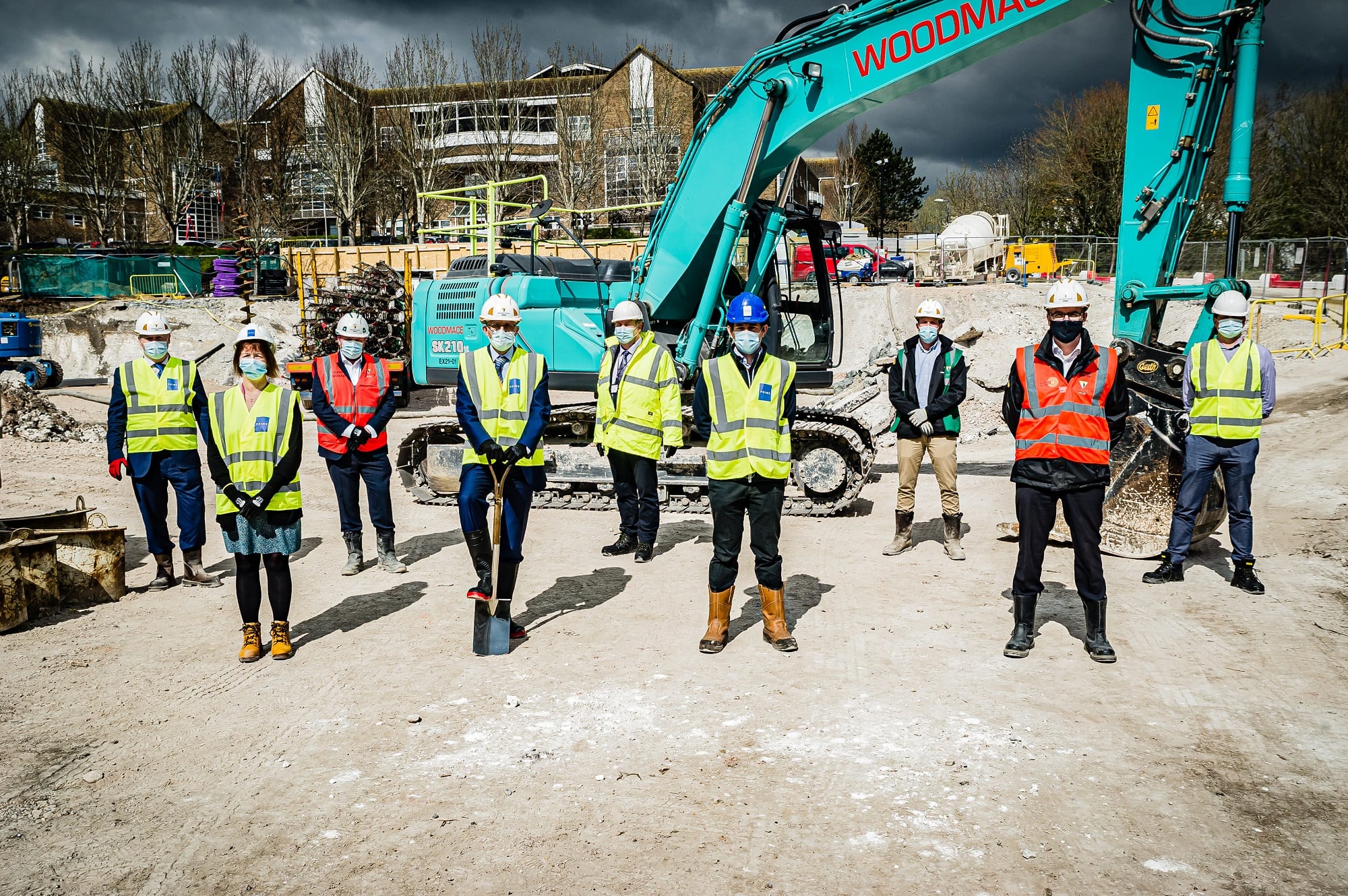 Multi-storey car park turf cutting ceremony