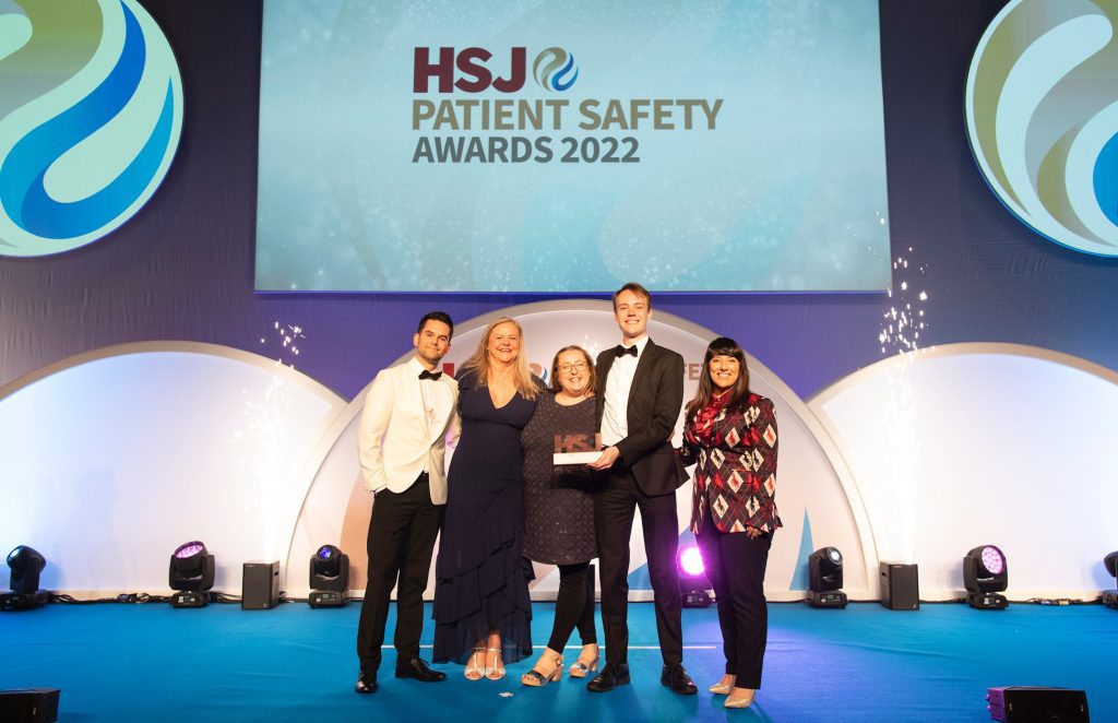 Attached is a photo of the Orthotics Team at the HSJ Patient Safety Awards