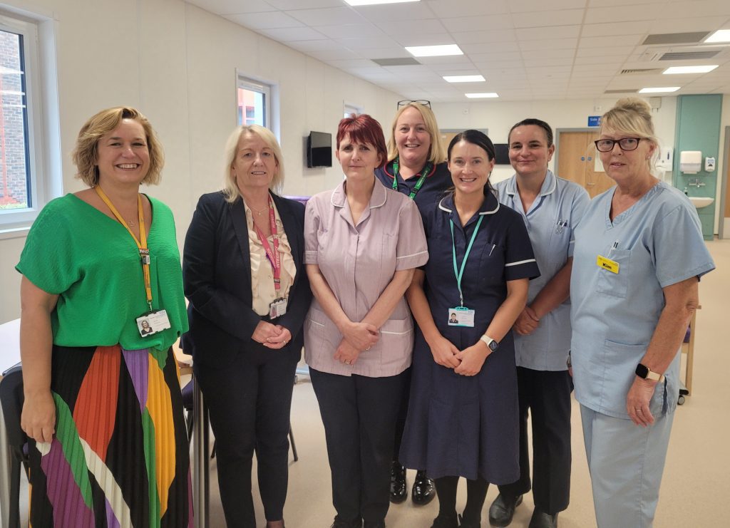 Staff in the new Discharge Lounge
