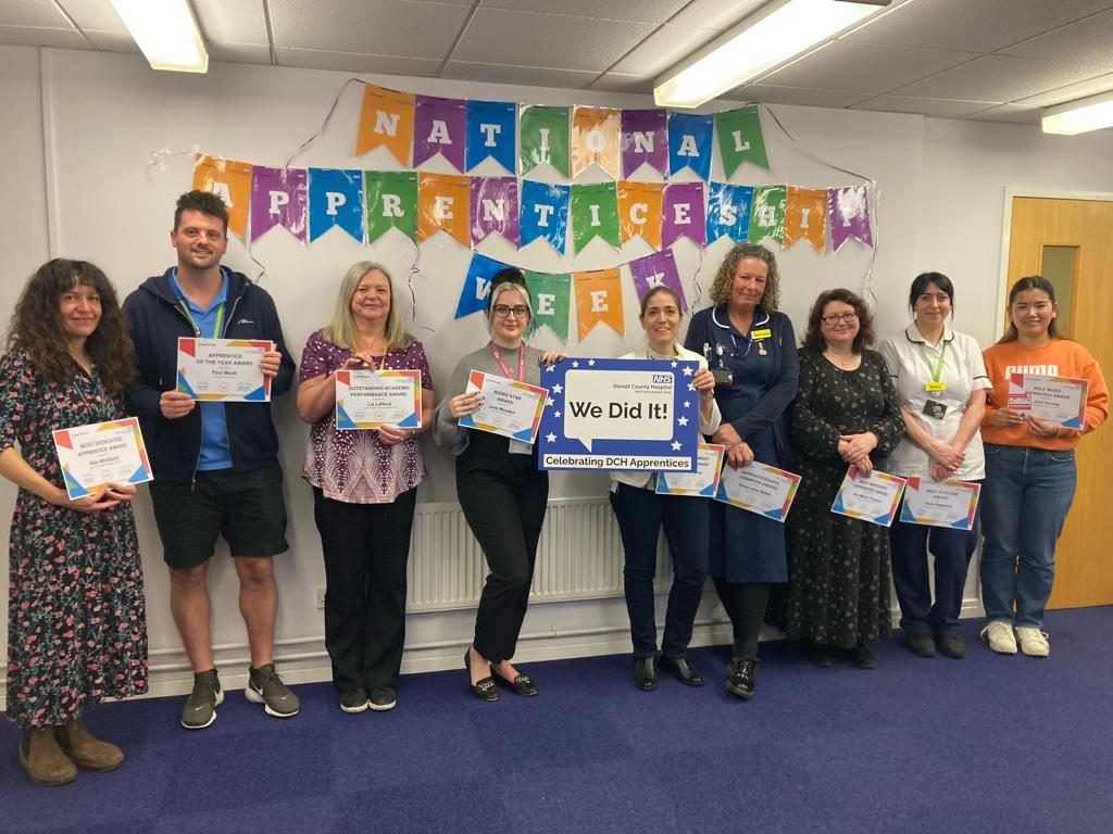 Staff with certificates